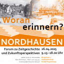Plakat - Forum zu Zeitgeschichte und Zukunftsperspektiven Nordhausen.