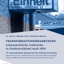 22. und 23. Oktober 2021 | Reithaus Weimar, Transformationserfahrungen. Lebensweltliche Umbrüche in Ostdeutschland nach 1990