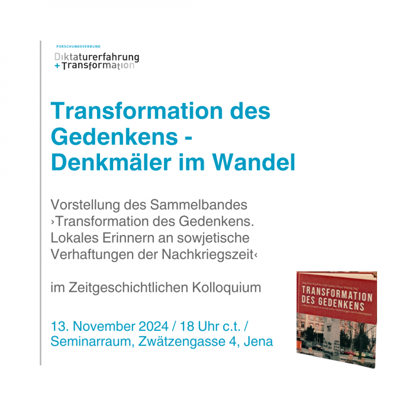 Buchvorstellung im Zeitgeschichtlichen Kolloquium