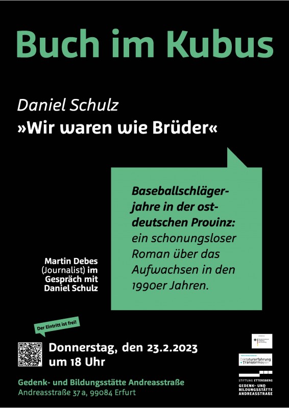 Donnerstag, 23. Februar 2023 | 18:00 Uhr | Gedenk- und Bildungsstätte Andreasstraße, Erfurt