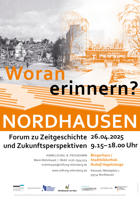 Plakat - Forum zu Zeitgeschichte und Zukunftsperspektiven Nordhausen.